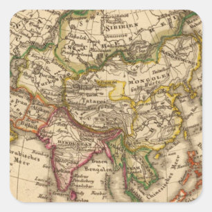 Pegatina Cuadrada Asia 3