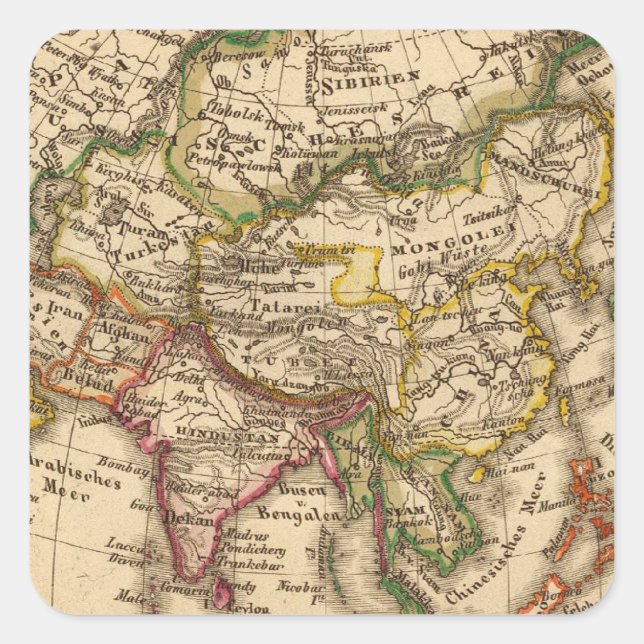 Pegatina Cuadrada Asia 3 (Anverso)