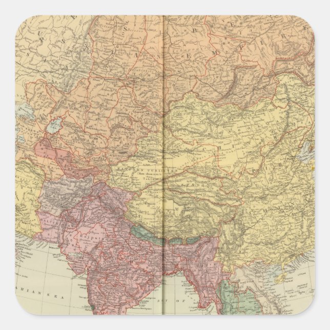 Pegatina Cuadrada Asia 34 (Anverso)