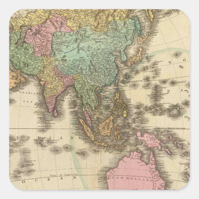 Pegatina Cuadrada Asia 39 (Anverso)