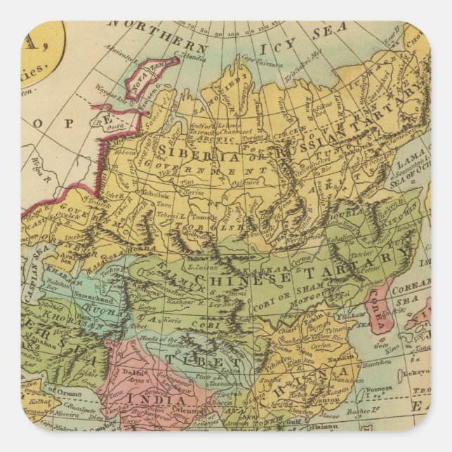 Pegatina Cuadrada Asia 4 (Anverso)