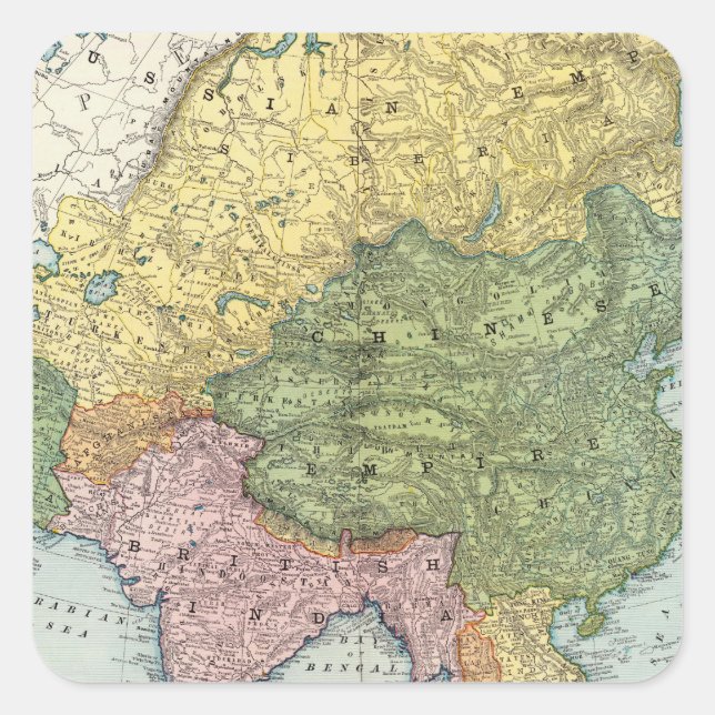 Pegatina Cuadrada Asia 44 (Anverso)