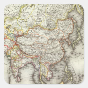 Pegatina Cuadrada Asia 45