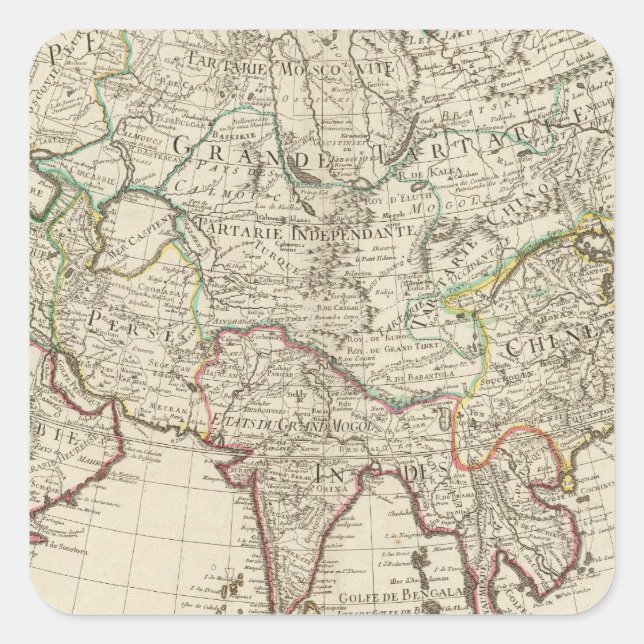 Pegatina Cuadrada Asia 5 (Anverso)