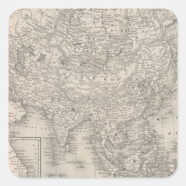 Pegatina Cuadrada Asia 9 (Anverso)
