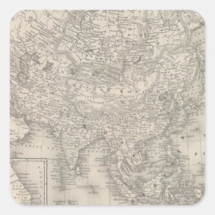 Pegatina Cuadrada Asia 9