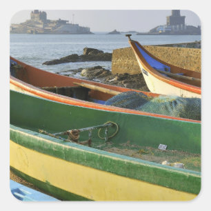 Pegatina Cuadrada Asia, India, Tamil Nadu, Kanniyakumari