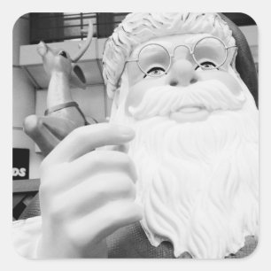 Pegatina Cuadrada Asia, Japón, Tokio. Santa Claus en Ikebukuro