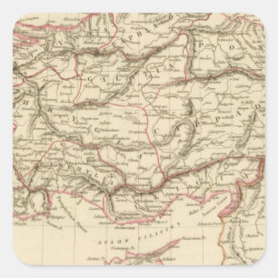 Pegatina Cuadrada Asia Menor antiguo