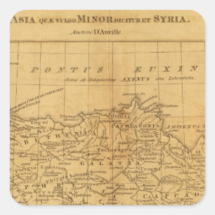 Pegatina Cuadrada Asia Menor, Siria