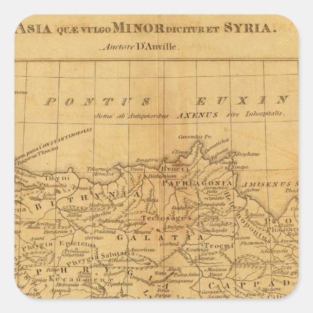 Pegatina Cuadrada Asia Menor, Siria (Anverso)