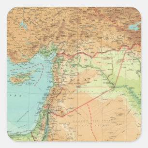 Pegatina Cuadrada Asia Menor, Siria y Mesopotamia