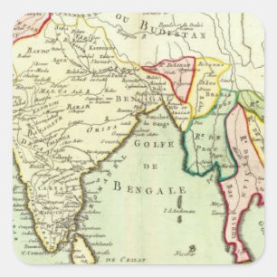 Pegatina Cuadrada Asia, Tailandia