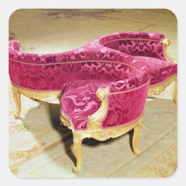 Pegatina Cuadrada Asiento de amor de Napoleón III (Anverso)