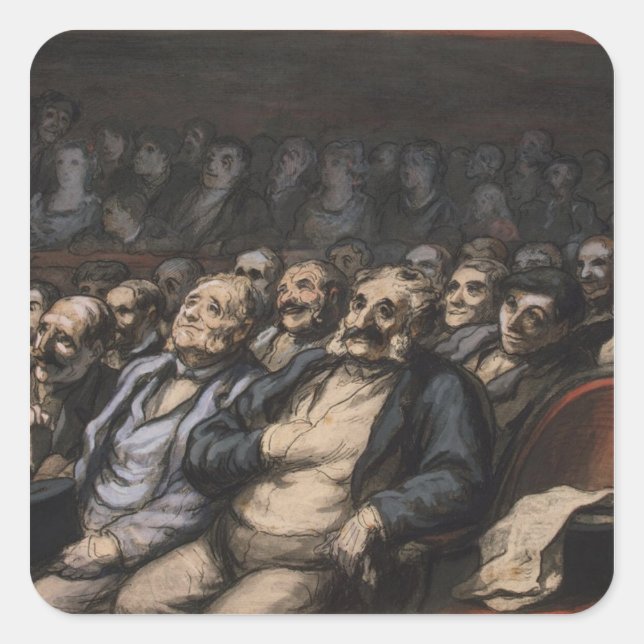 Pegatina Cuadrada Asiento de la orquesta, c.1856 (Anverso)
