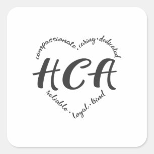 Pegatina Cuadrada Asistencia sanitaria, asistencia sanitaria, HCA