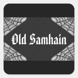 Pegatina Cuadrada Asistente para brujas de Samhain antiguo de estilo