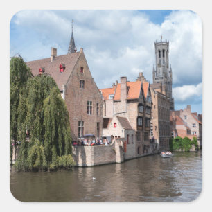 Pegatina Cuadrada ¡Asombroso! Brujas - Bélgica