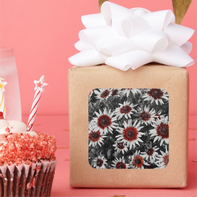 Pegatina Cuadrada Asombrosos Susans de ojos negros (Fiesta)