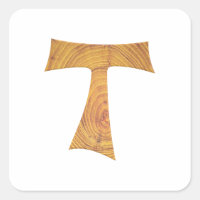 Aspecto de madera Cruz Tau Franciscana