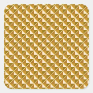 Pegatina Cuadrada Aspecto metálico de color dorado, rejilla con tach