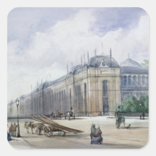 Pegatina Cuadrada Aspecto sudoriental de la exposición de 1862