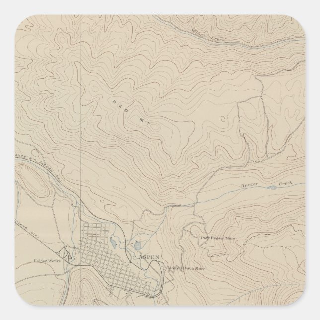 Pegatina Cuadrada Aspen (Anverso)