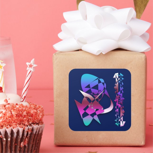 Pegatina Cuadrada Assault on the Medieval Castle (Fiesta)