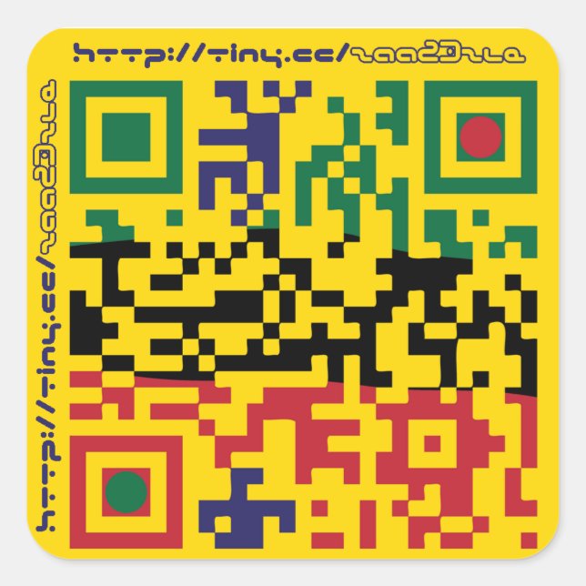 Pegatina Cuadrada astrastudios QRcode (Anverso)