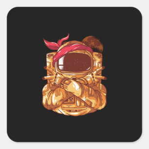 PEGATINA CUADRADA ASTRONAUT GANGSTA