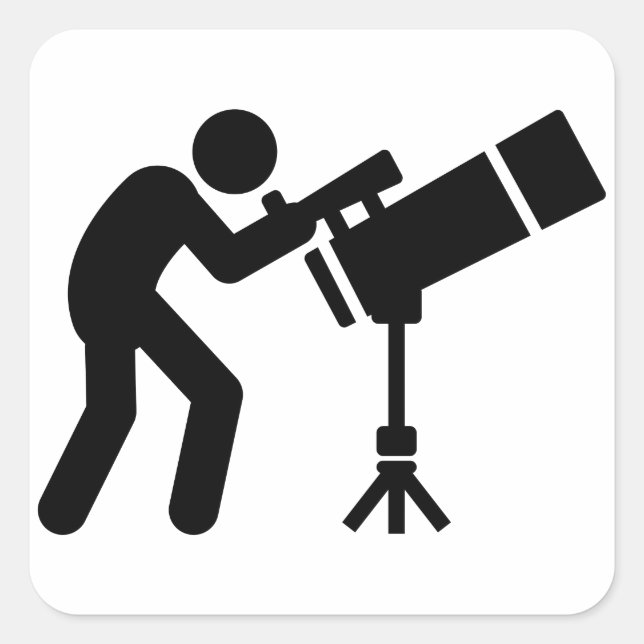 Pegatina Cuadrada Astronomía (Anverso)