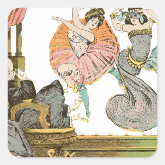 Pegatina Cuadrada Asumiendo las vistas.