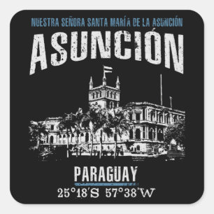 Pegatina Cuadrada Asunción