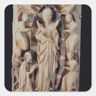 Pegatina Cuadrada Asunción de la Virgen (alabastro)
