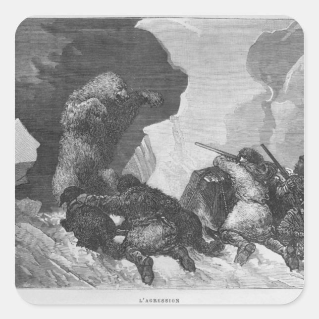 Pegatina Cuadrada Ataque (Anverso)