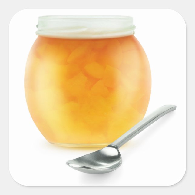 Pegatina Cuadrada Atasco de pergamino (Anverso)