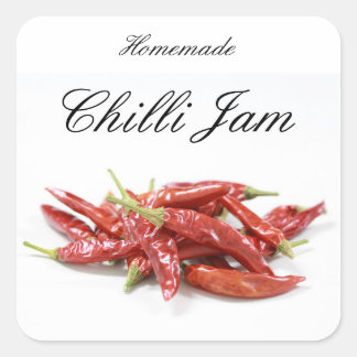 Pegatina Cuadrada Atasco hecho en casa de los chiles