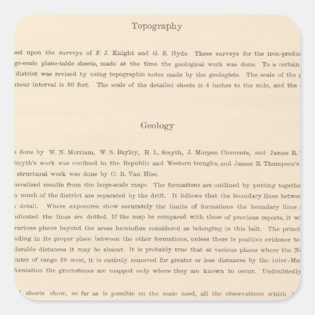 Pegatina Cuadrada Atlas de leyenda (Anverso)