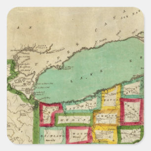 Pegatina Cuadrada Atlas de Ohio