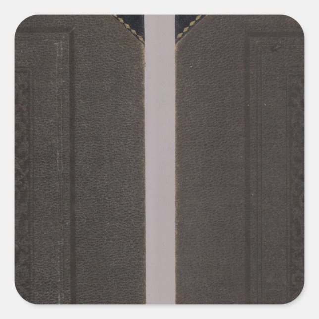 Pegatina Cuadrada Atlas del condado de Fresno (Anverso)