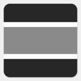 Pegatina Cuadrada Atlético Negrita Deportiva Amplia Bandas Blancas G