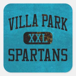 Pegatina Cuadrada Atletismo de Villa Park Spartans