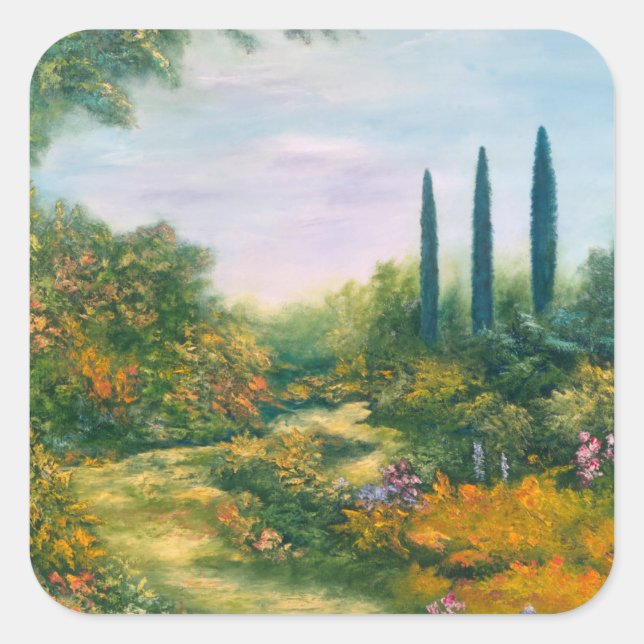 Pegatina Cuadrada Atmósfera toscana de 1996 (Anverso)