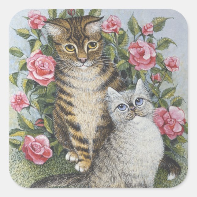 Pegatina Cuadrada Atracción (Anverso)