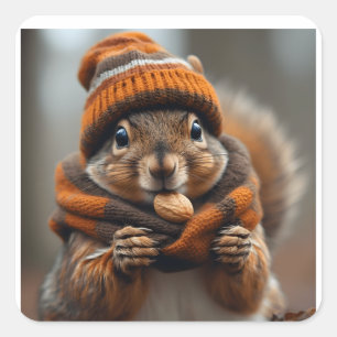 Pegatina Cuadrada Atrapado otra vez - Imagen de Squirrel Ai
