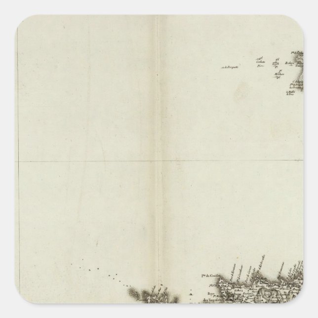 Pegatina Cuadrada Audierne, rade de Brest (Anverso)