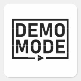 Pegatina Cuadrada Audio V1 en modo de demostración