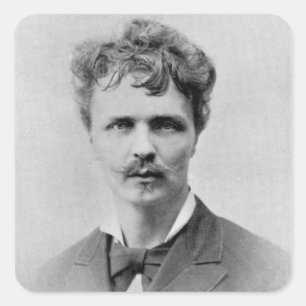Pegatina Cuadrada August Strindberg, el 1 de enero de 1884