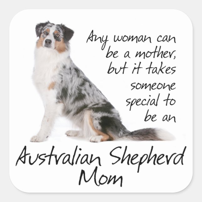 Pegatina Cuadrada Aussie Mom Pegatinas (Anverso)