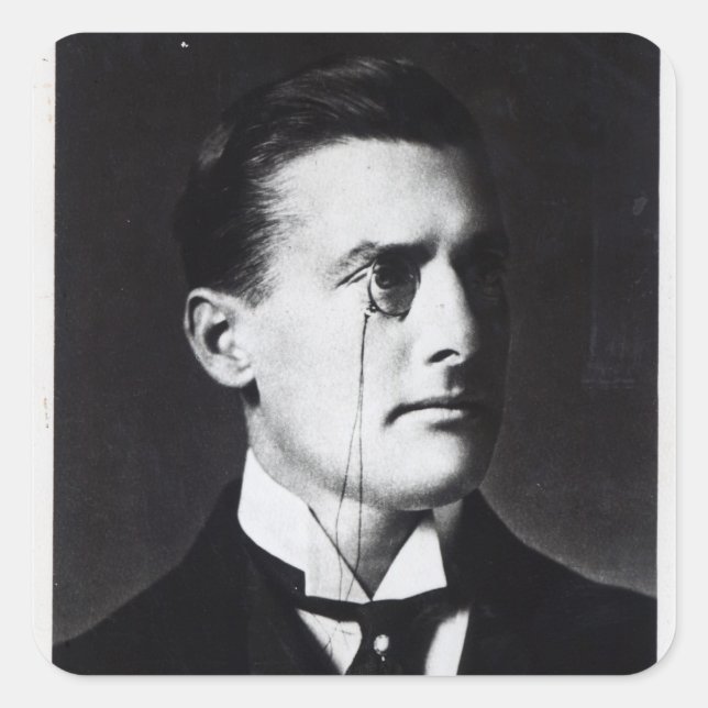 Pegatina Cuadrada Austen Chamberlain (Anverso)